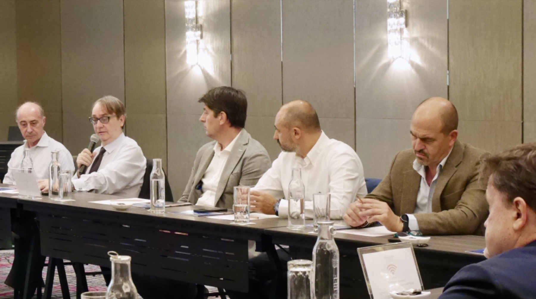 Members of the committee at the meeting table